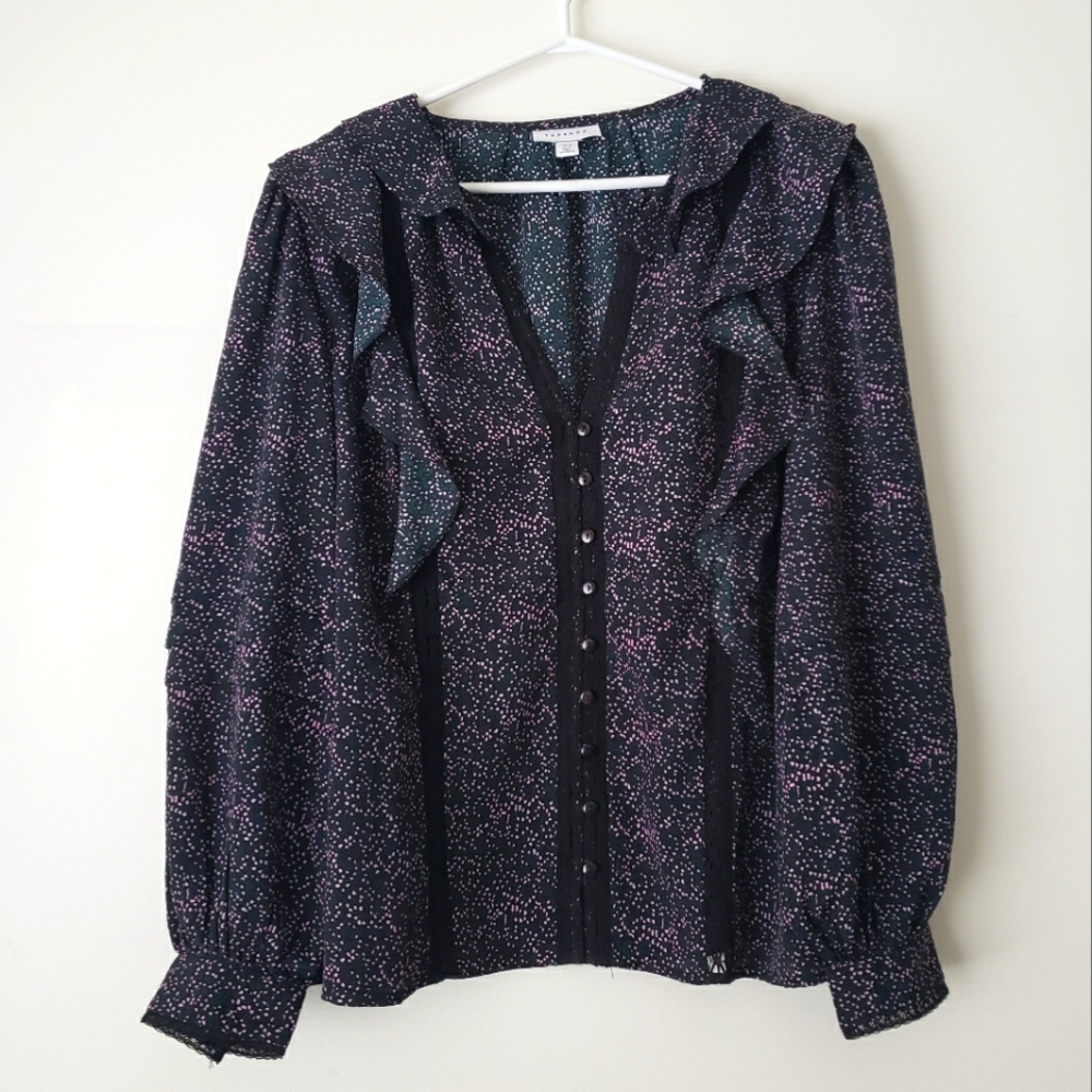 Topshop frilly blouse